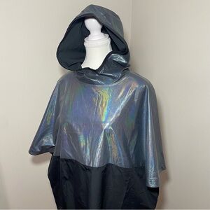 New Balance Iridescent Black Runners Poncho Rain Medium